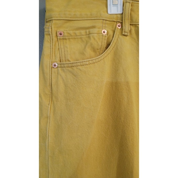 Levi's 501 93Yellow Button Fly Denim Jeans‎ W44 L32 - Picture 5 of 16